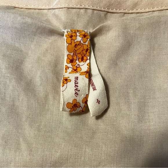 Anthropologie Maeve Time Gone By Dress Cream w/ Black Trim Size 4 - Picture 5 of 10